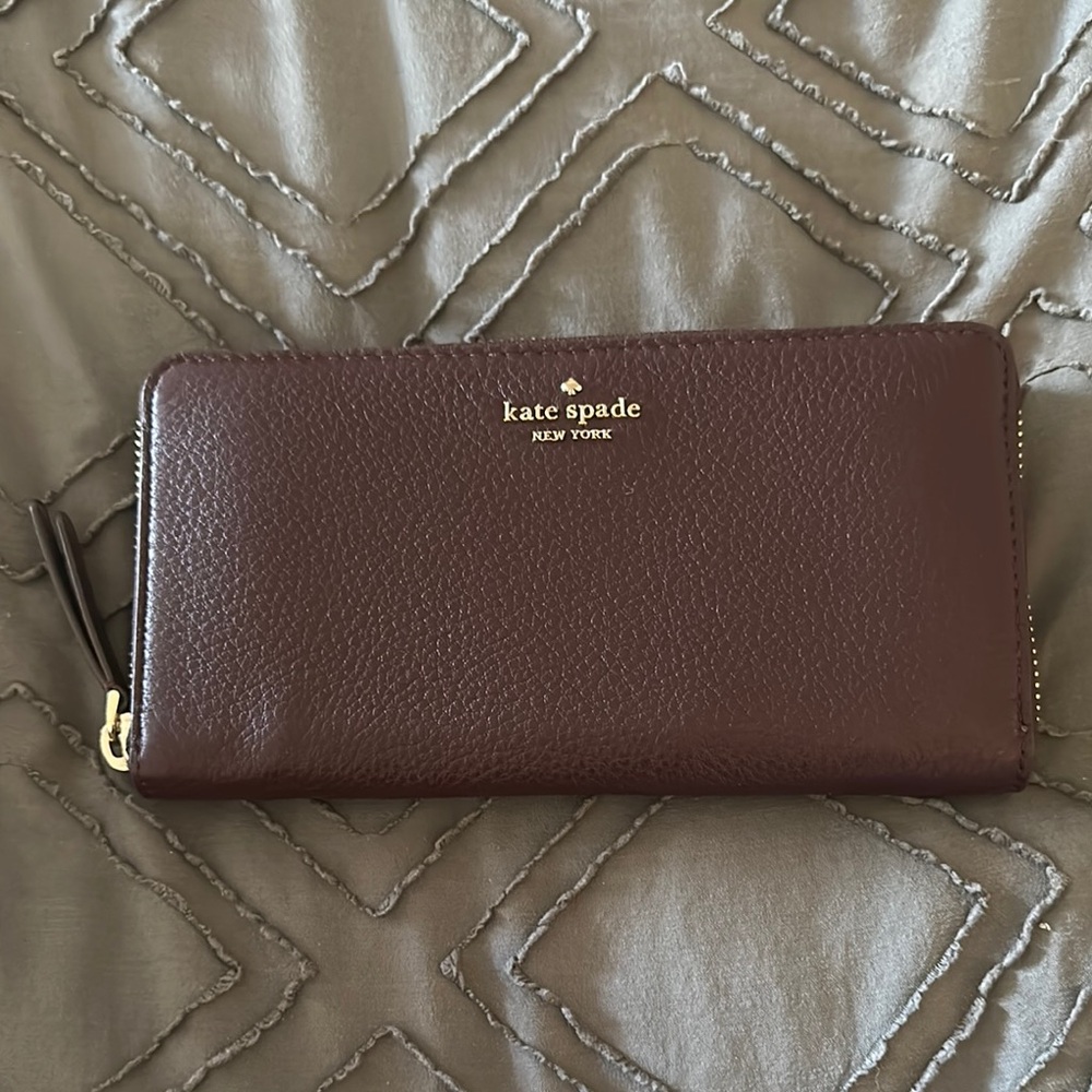 Kate Spade Dark Burgundy Leather Wallet